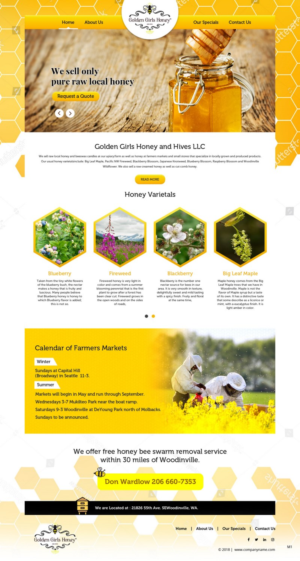 Web Design by pb for Golden Girls Honey and Hives LLC | Design: #17570238