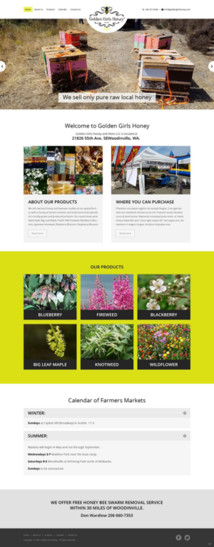 Web Design by pb for Golden Girls Honey and Hives LLC | Design: #17570239