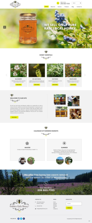 Web Design by pb for Golden Girls Honey and Hives LLC | Design: #17570242