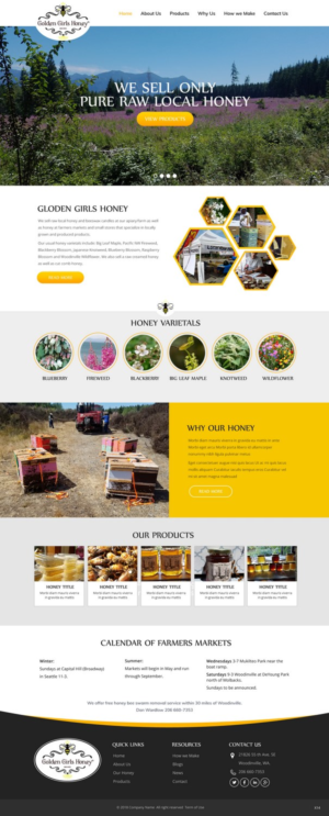 Web Design by pb for Golden Girls Honey and Hives LLC | Design: #17570243