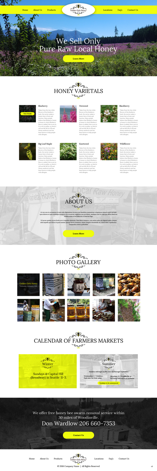 Web Design by pb for Golden Girls Honey and Hives LLC | Design: #17591227