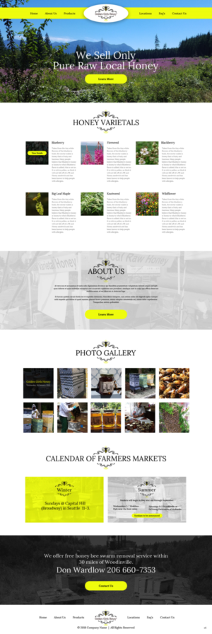 Web Design by pb for Golden Girls Honey and Hives LLC | Design: #17591227