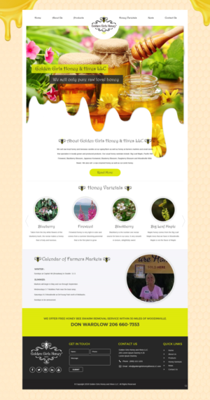 Web Design by pb for Golden Girls Honey and Hives LLC | Design: #17591230