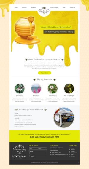 Web Design by pb for Golden Girls Honey and Hives LLC | Design: #17614719