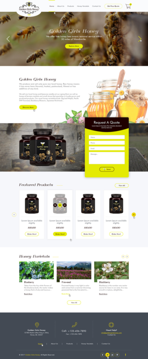 Golden Girls Honey and Hives produces and sells local raw honey. | Web-Design von Ved Web Services