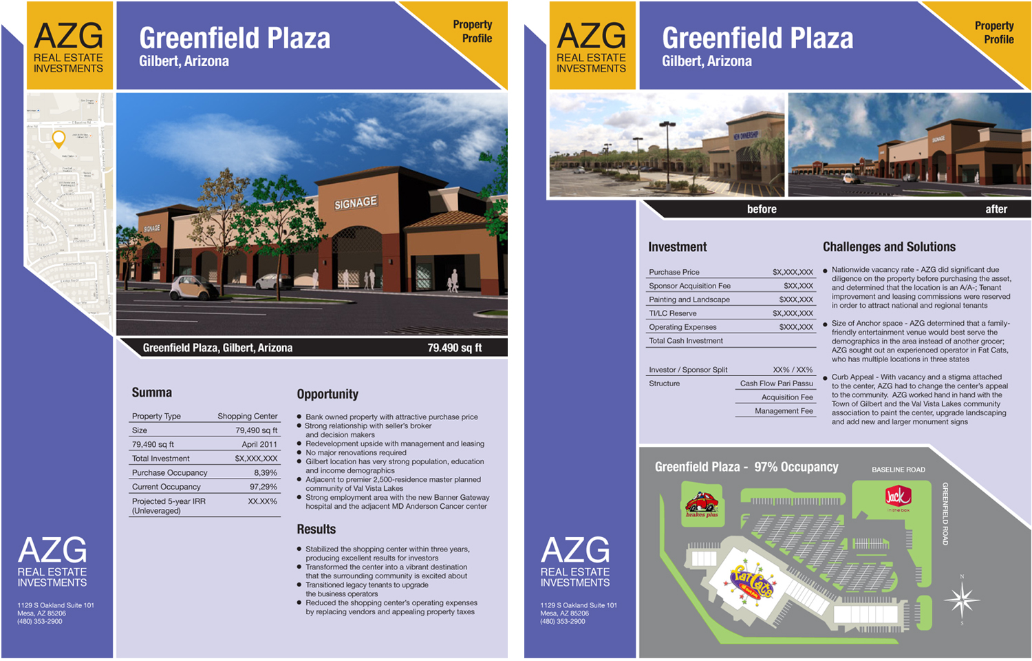 Professional Upmarket Investment Brochure Design For Azg By