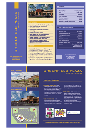 Shopping center investment profile | Design de Brochure par Michael
