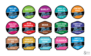 Team Elmer's Hard Hat Stickers 2018 | Sticker Design by SofiaDesignStudio