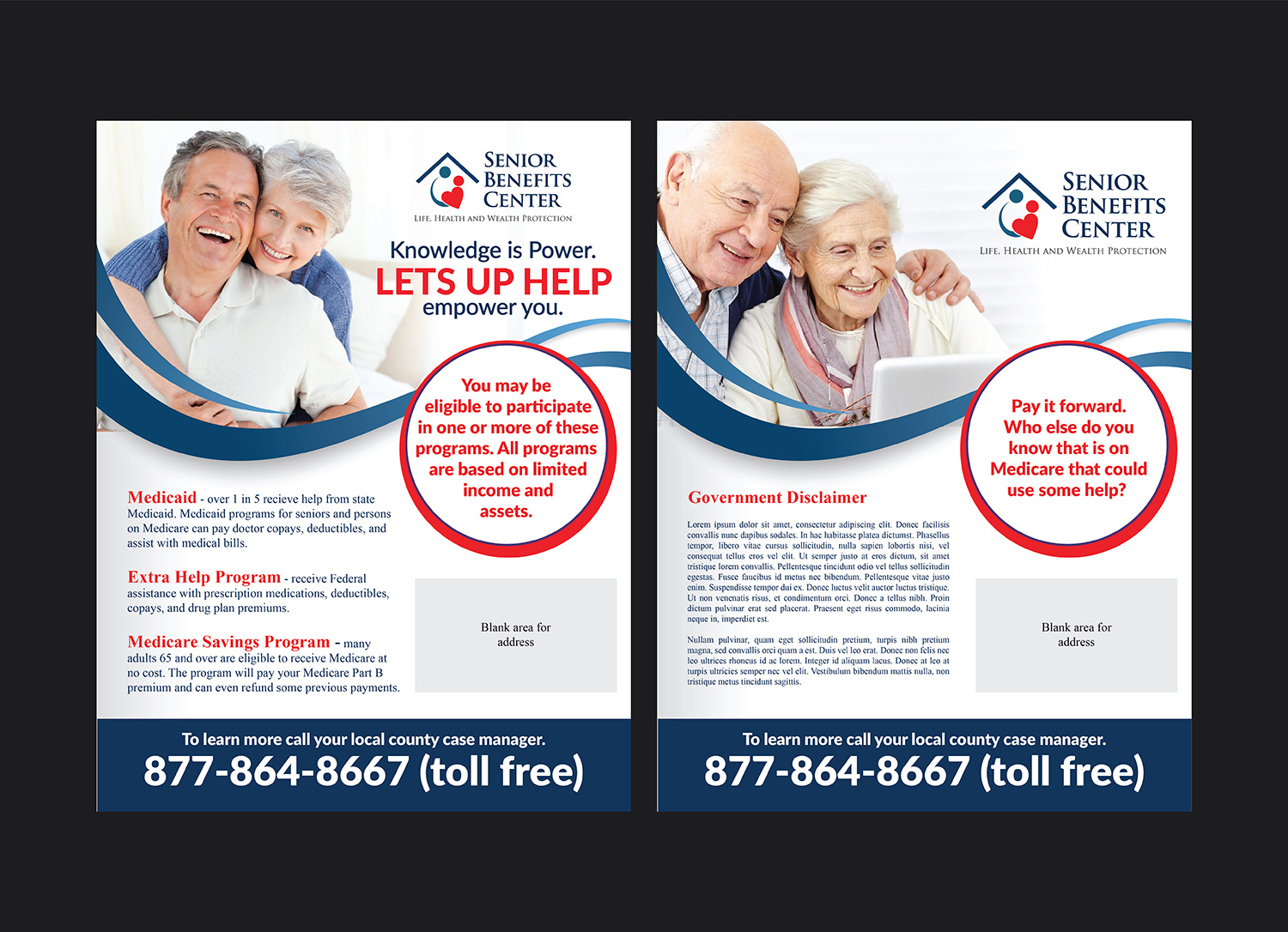 Design de Flyer par Deziners Zone pour Senior Benefits Center | Design #17554693