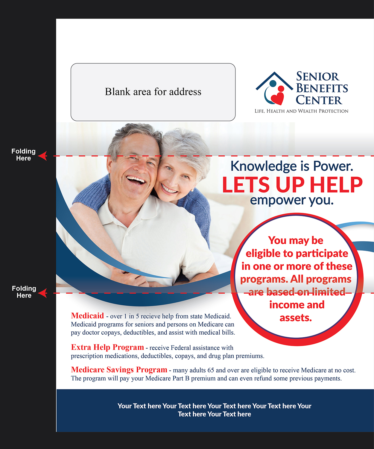 Design de Flyer par Deziners Zone pour Senior Benefits Center | Design #17579194