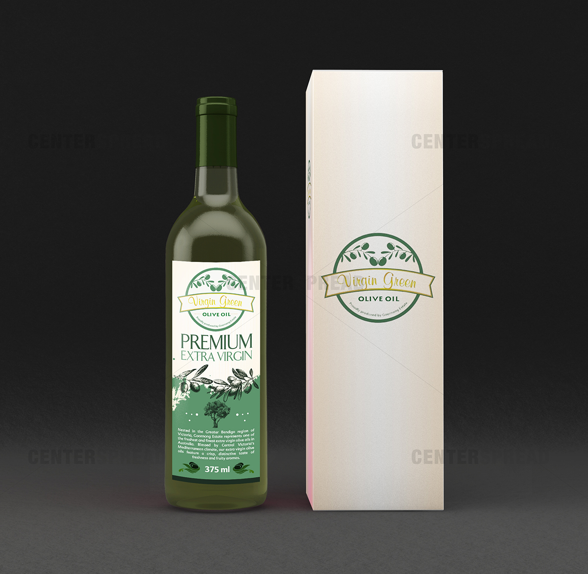 Packaging Design by CENTERSPREAD for Virgin Green Olive Farm Pty Ltd | Design #2770765