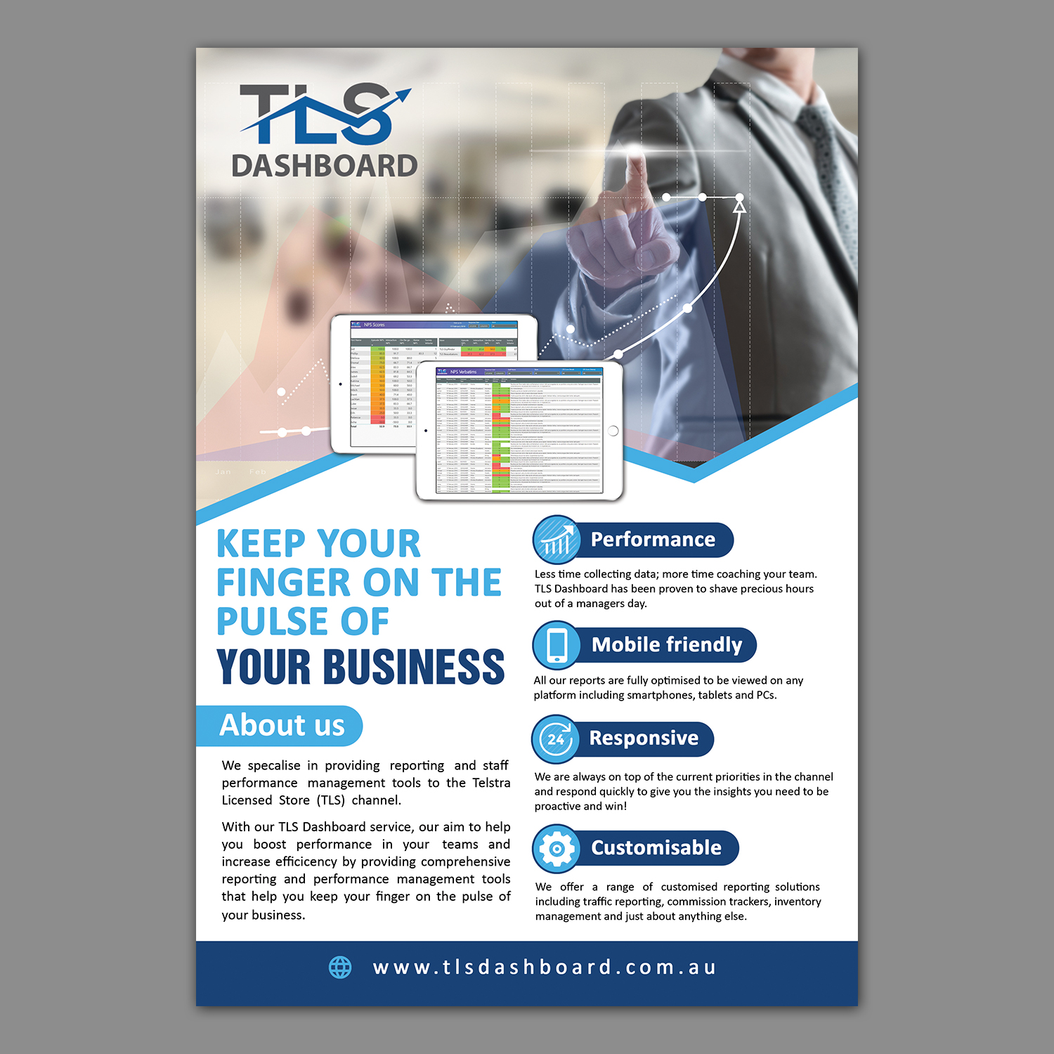 Flyer Design by aspiremedia for TLS Business Intelligence | Design #17940298