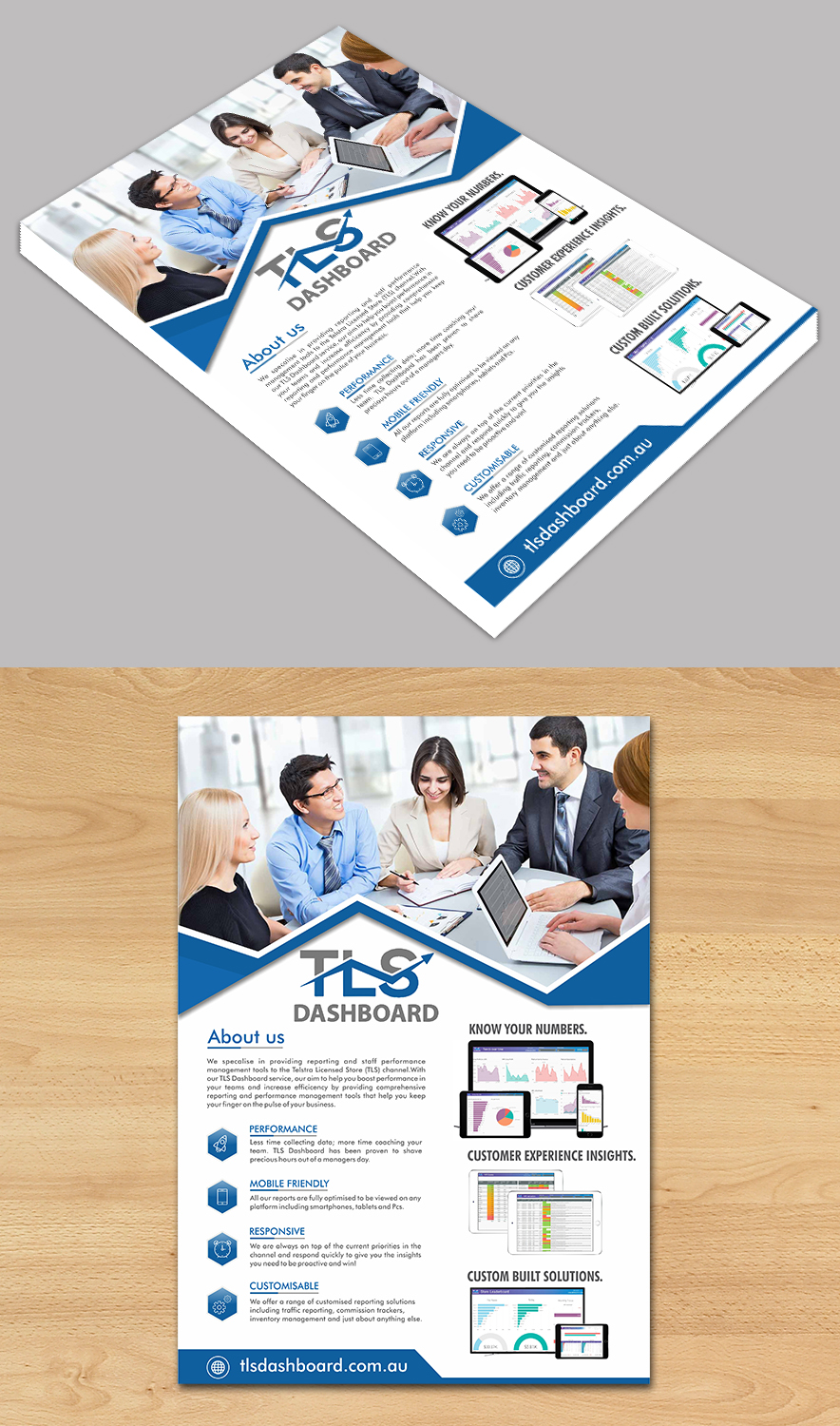Diseño de Flyer por ecorokerz para TLS Business Intelligence | Diseño #17912542