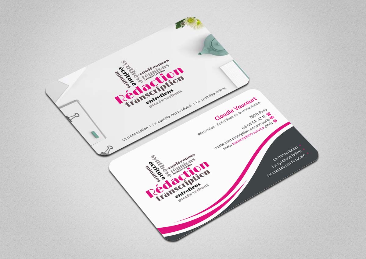 Business Card Design by INDIAN_Ashok for Rédactrice | Design #17566827