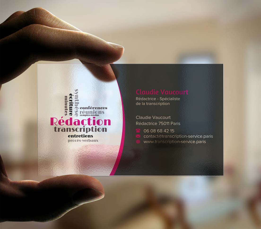 Business Card Design by INDIAN_Ashok for Rédactrice | Design #17566829