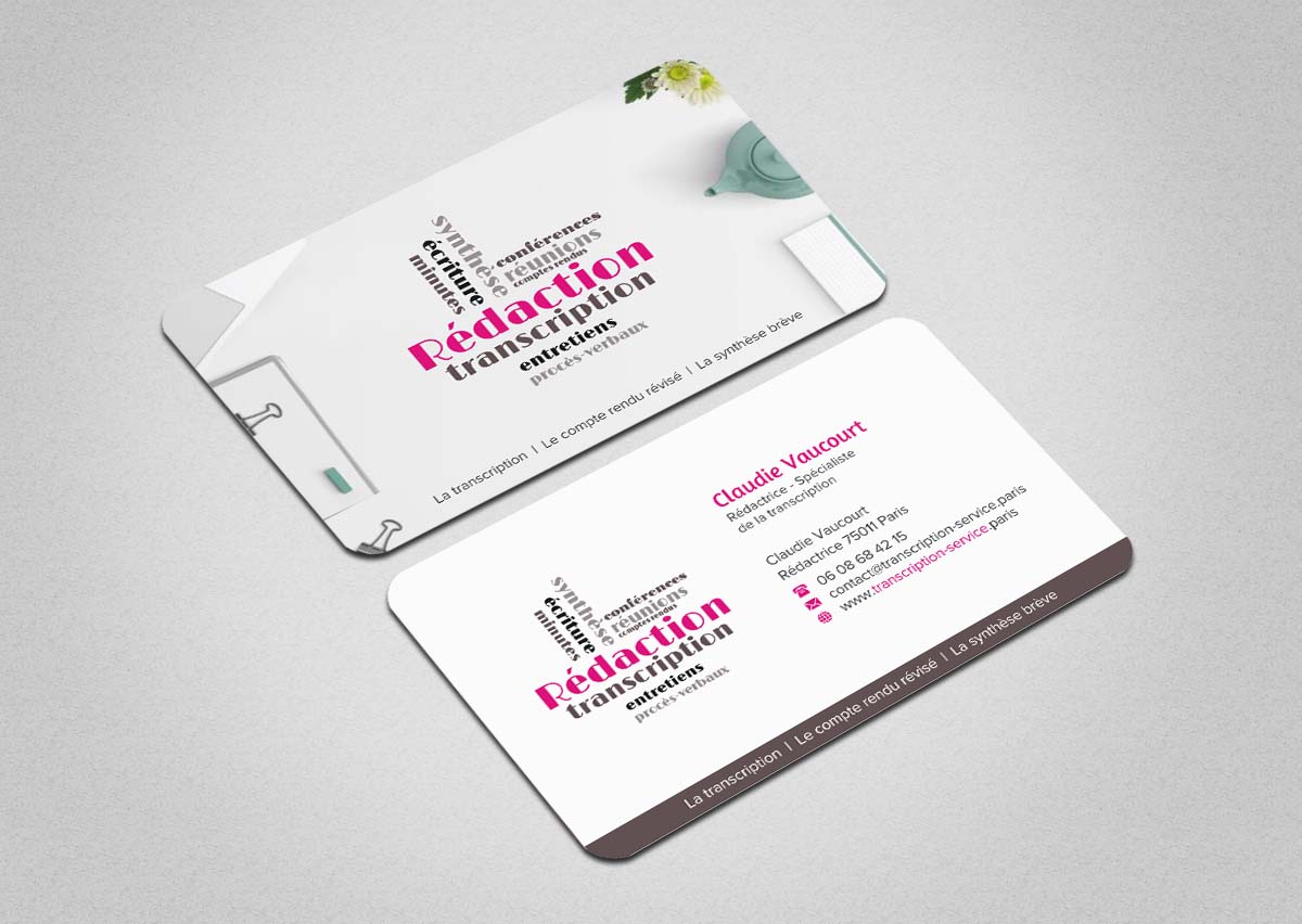 Business Card Design by INDIAN_Ashok for Rédactrice | Design #17566830