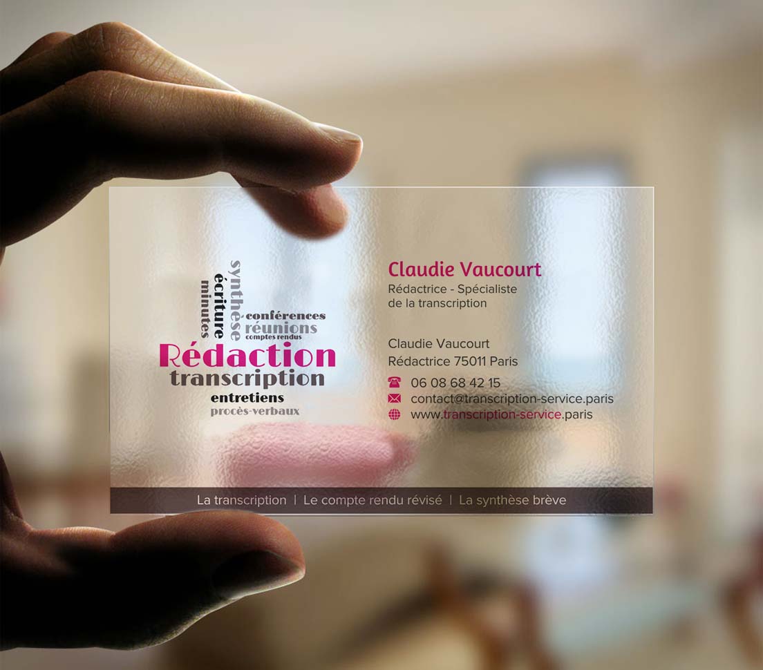 Business Card Design by INDIAN_Ashok for Rédactrice | Design #17566833