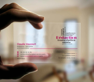 Business Card Design by INDIAN_Ashok for Rédactrice | Design: #17566835