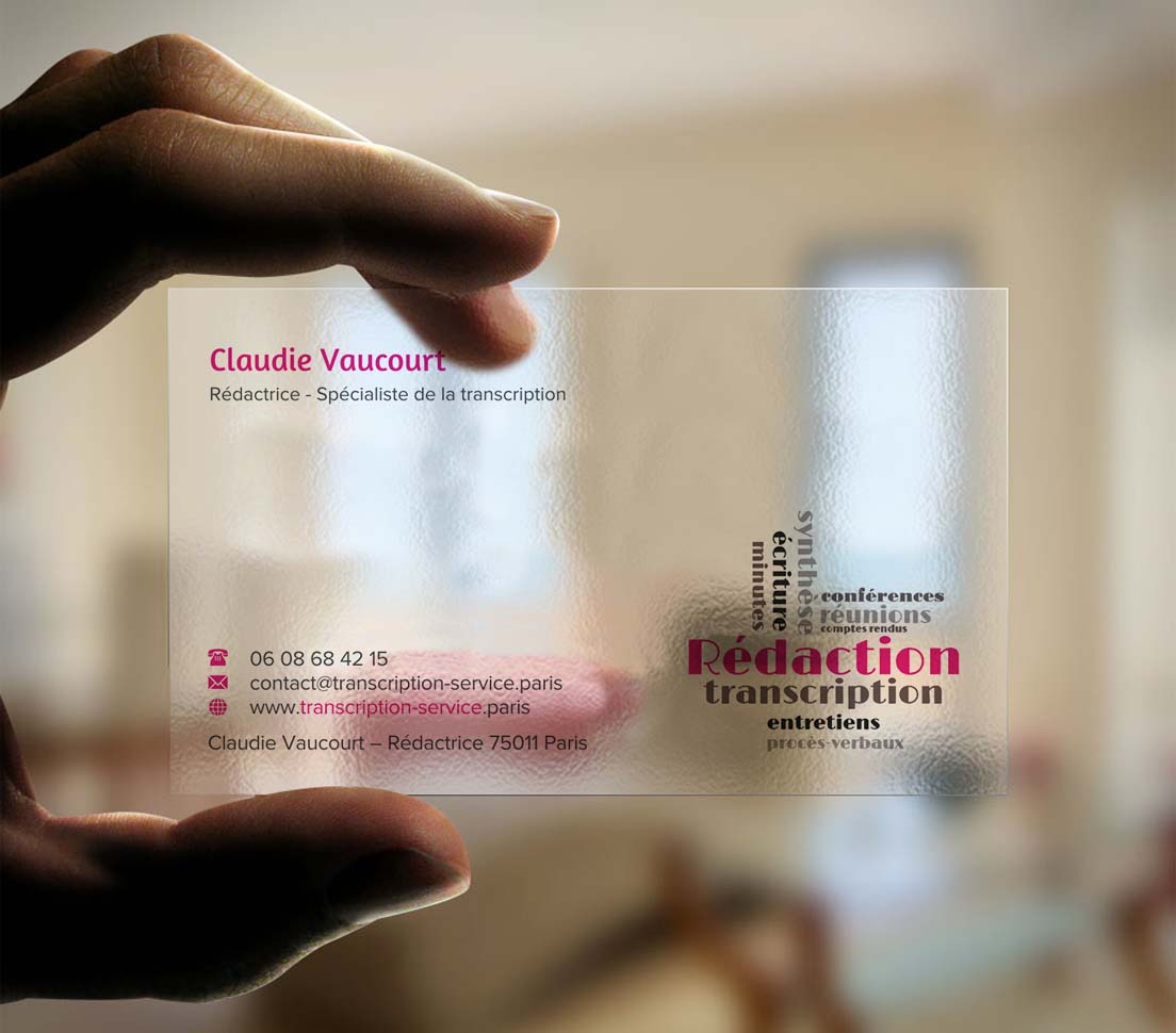 Business Card Design by INDIAN_Ashok for Rédactrice | Design #17566837