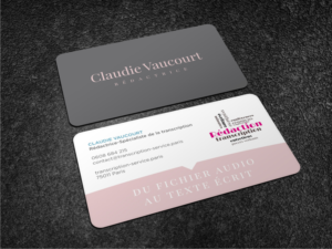 Spécialiste de la transcription audio cherche joli design pour carte de visite | Business Card Design by Atvento Graphics