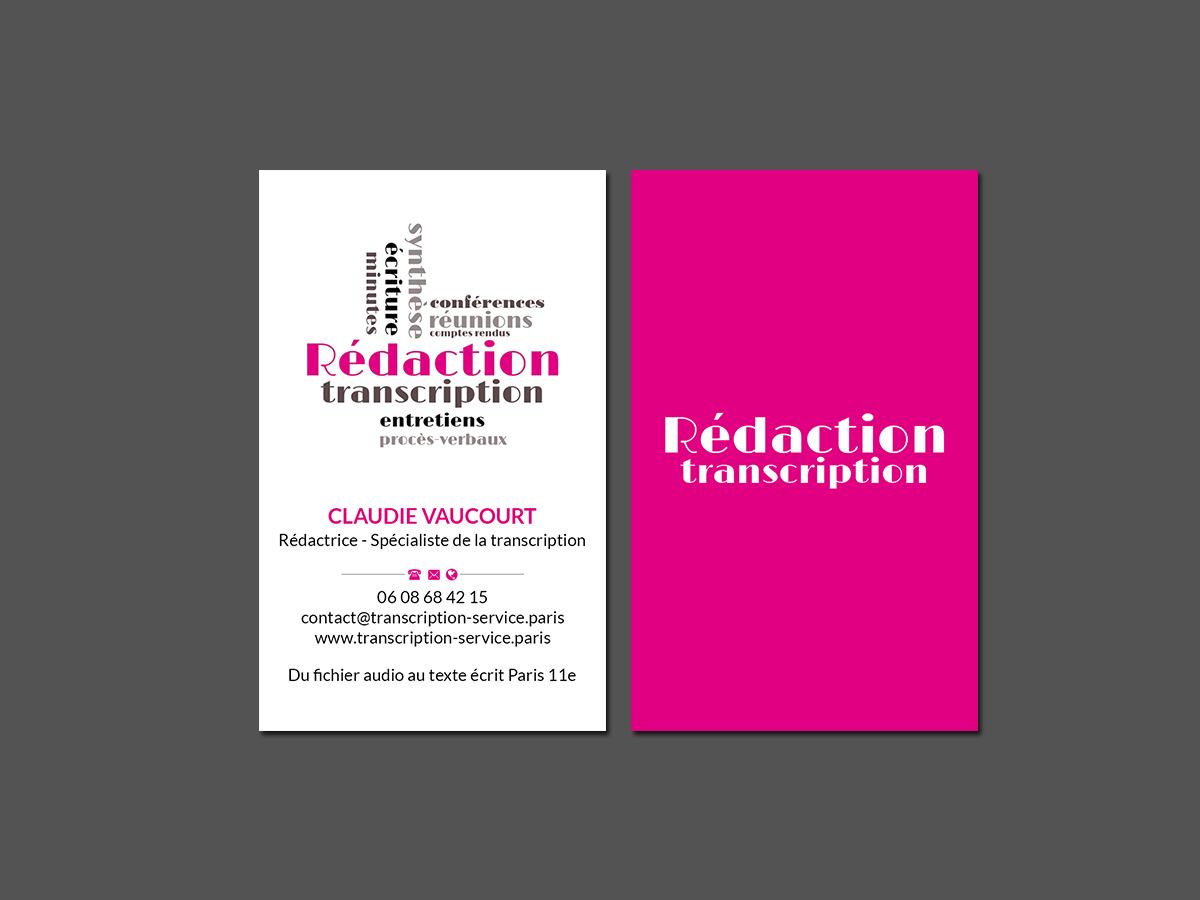 Business Card Design by Creations Box 2015 for Rédactrice | Design #17576614
