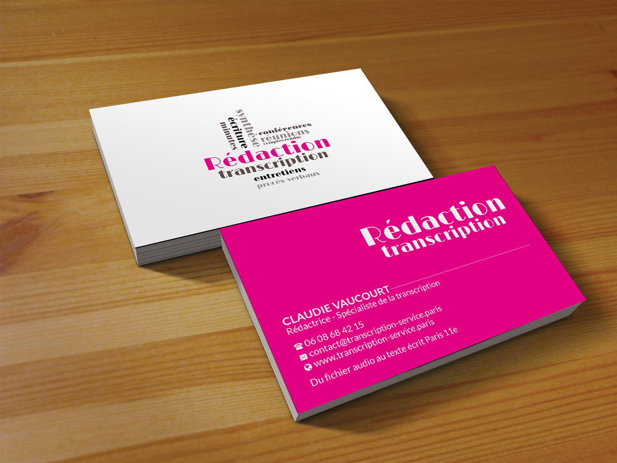Business Card Design by Creations Box 2015 for Rédactrice | Design #17576626