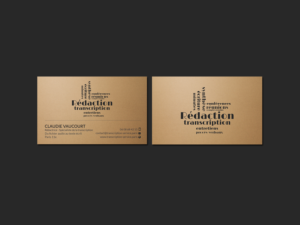 Visitenkarten-Design von Creations Box 2015 für Rédactrice | Design: #17576638