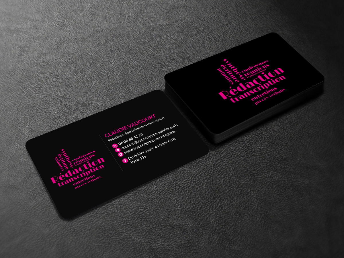 Business Card Design by Creations Box 2015 for Rédactrice | Design #17576697
