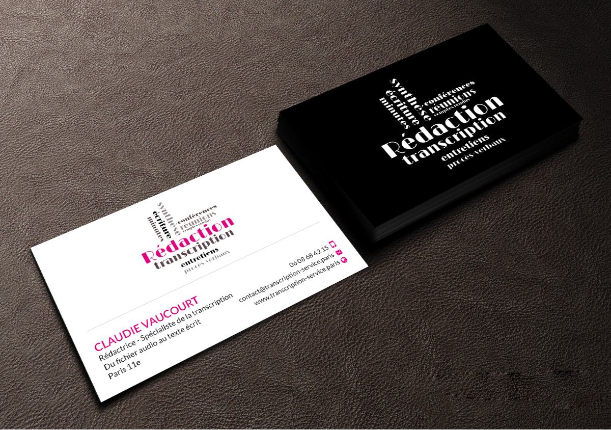 Business Card Design by Creations Box 2015 for Rédactrice | Design #17576698