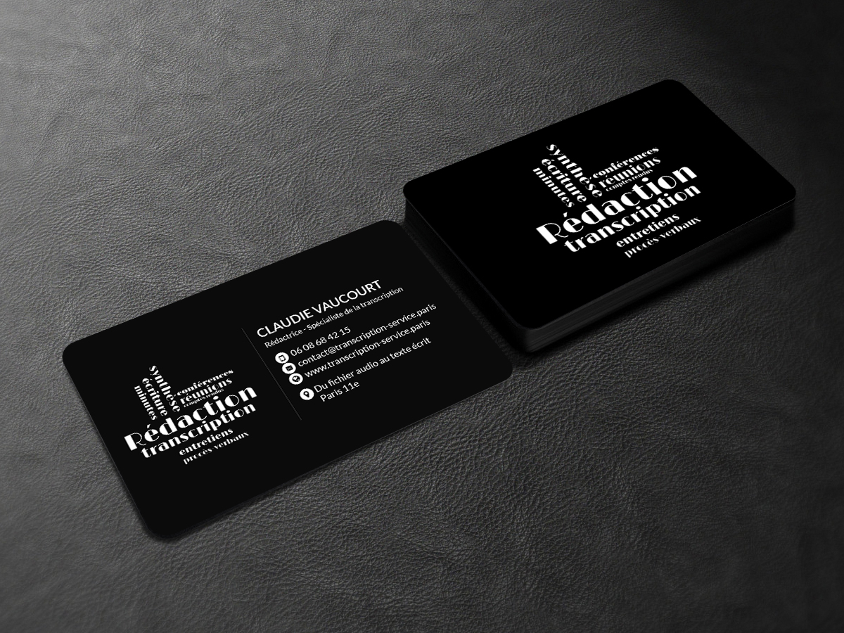 Business Card Design by Creations Box 2015 for Rédactrice | Design #17576699