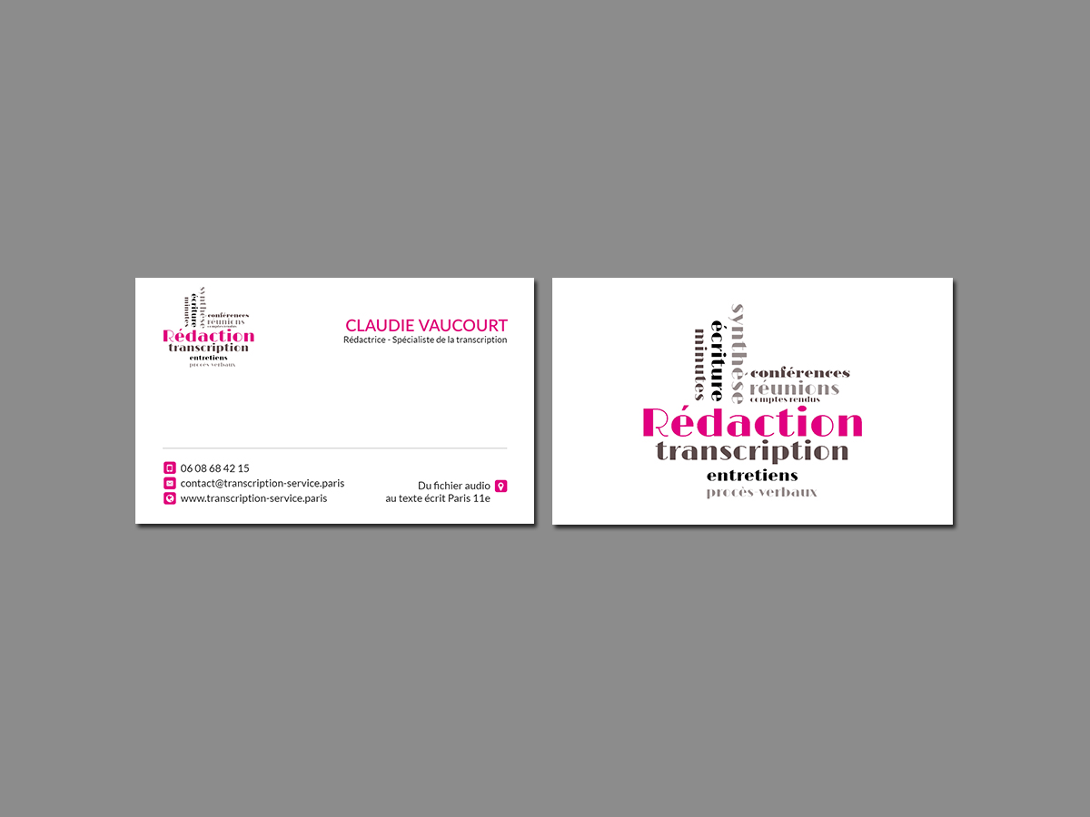 Business Card Design by Creations Box 2015 for Rédactrice | Design #17576732