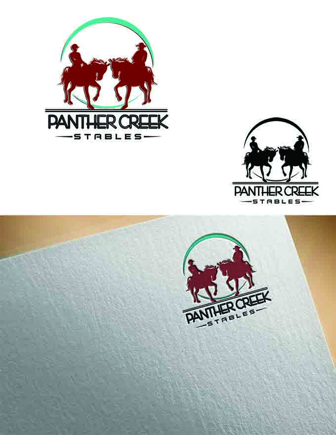 Diseño de Logo por ARtKISTA para Panther Creek Stables | Diseño #17652664