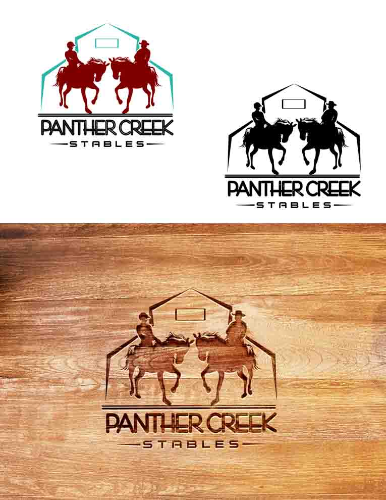 Diseño de Logo por ARtKISTA para Panther Creek Stables | Diseño #17654146