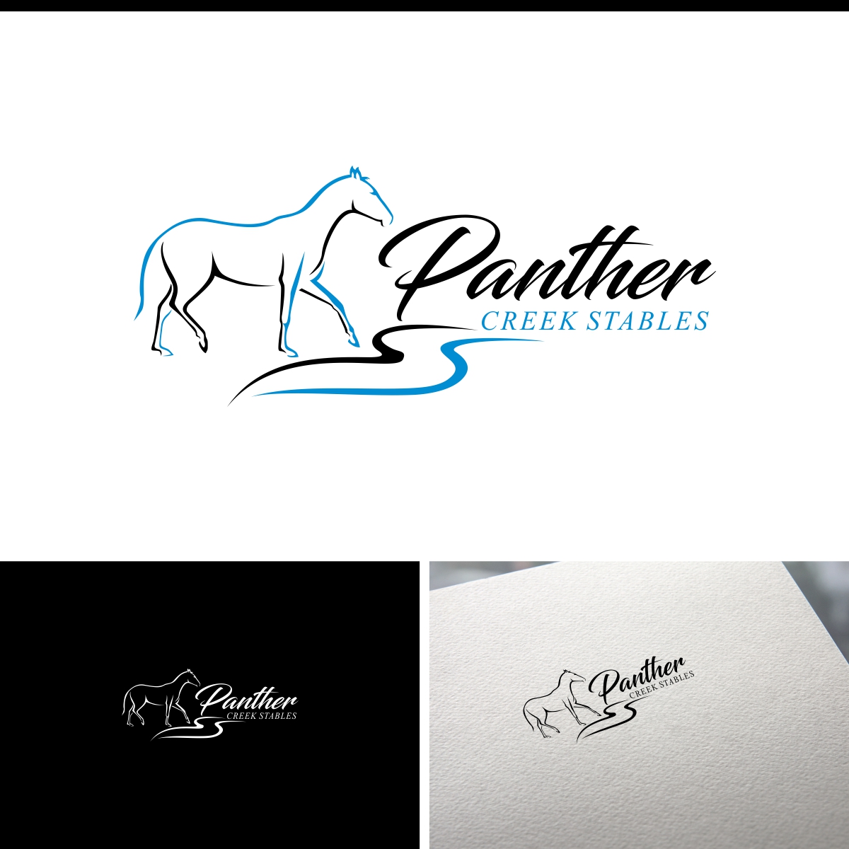 Diseño de Logo por e-graphics para Panther Creek Stables | Diseño #17644064