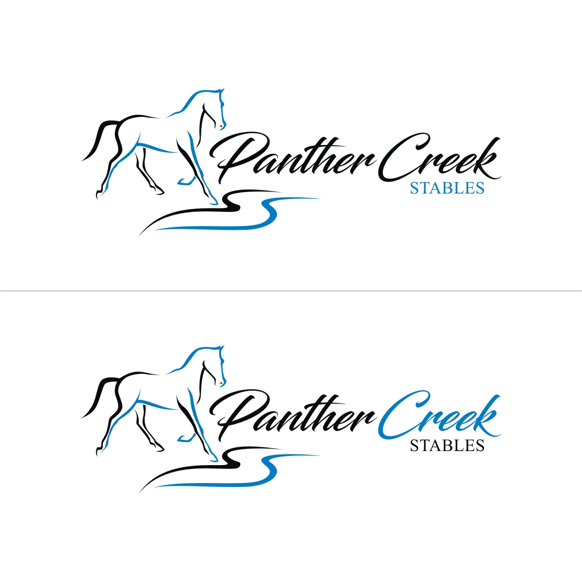 Diseño de Logo por e-graphics para Panther Creek Stables | Diseño #17649183