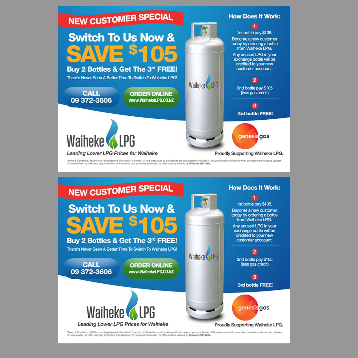 Graphic Design by Valtti Design for Waiheke LPG | Design: #17612986