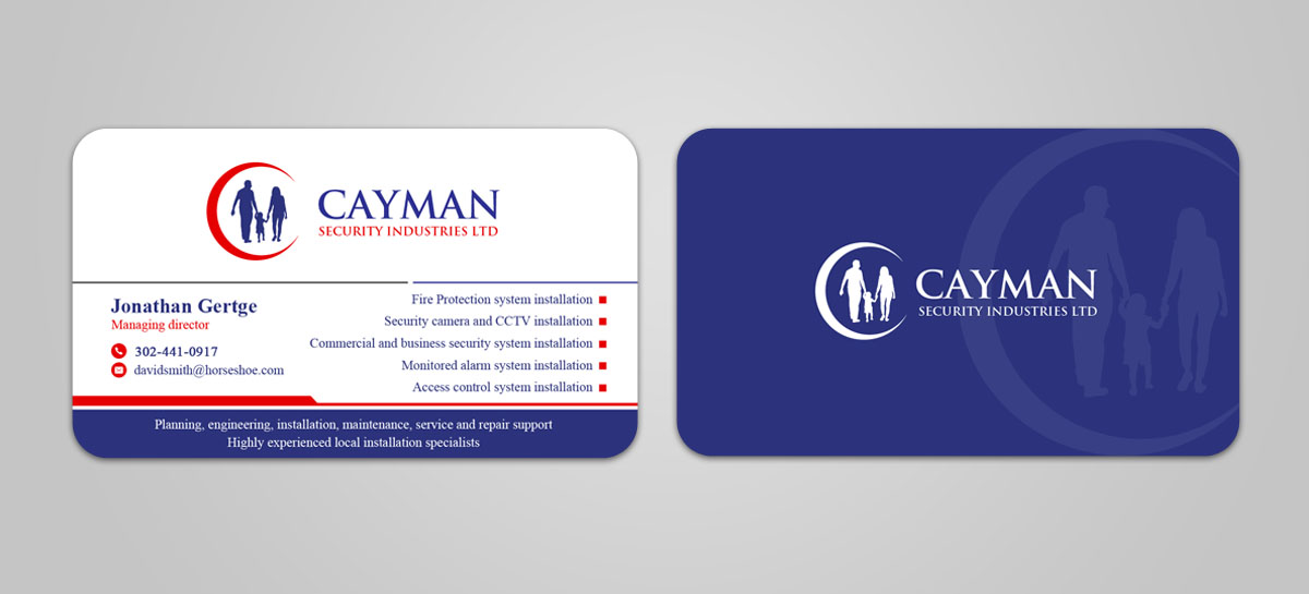 Bold Serious Security Business Card Design For Cayman Bold Serious Security Business Card Design For Cayman Industries Ltd In Islands 17786114