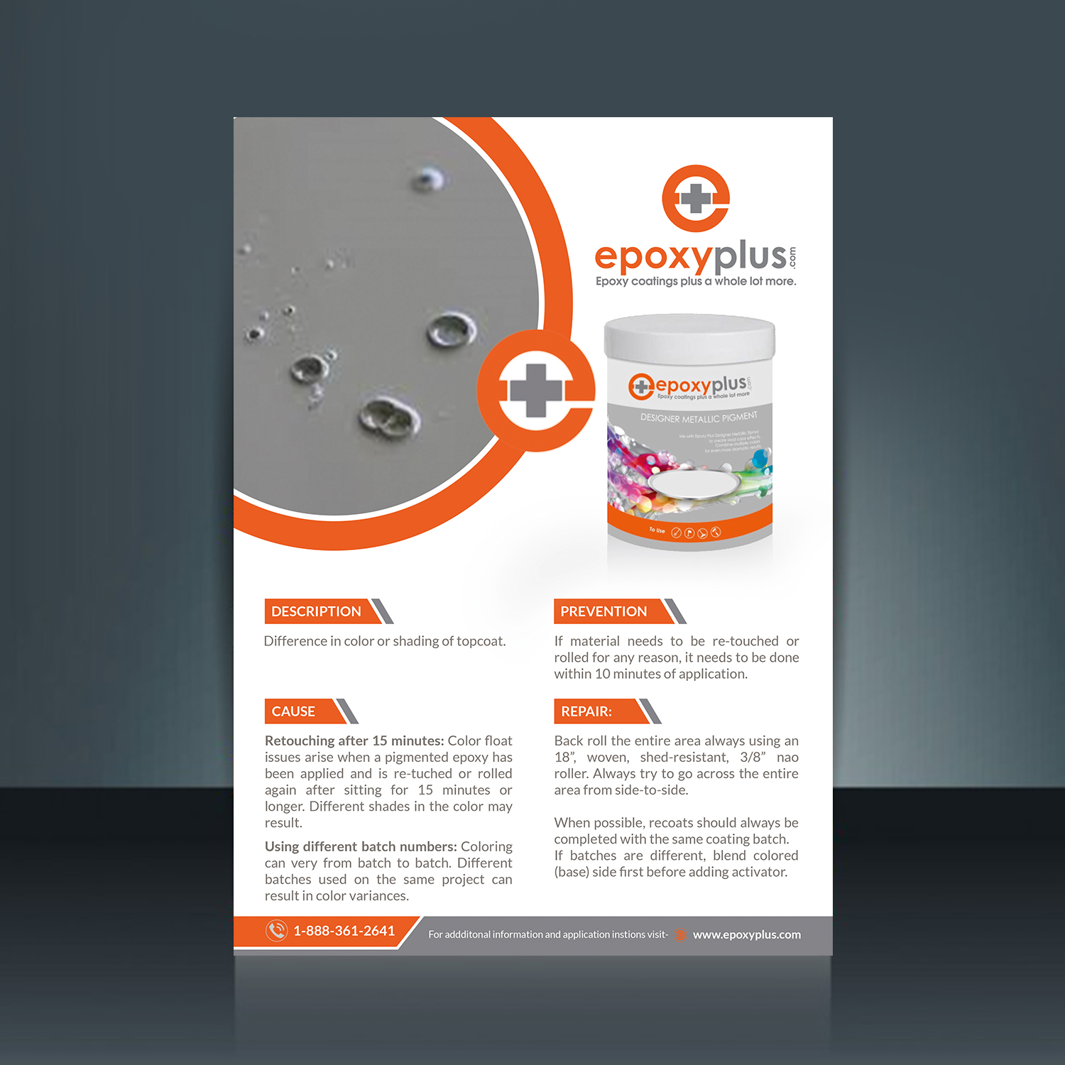 traditional serious online shopping flyer design for epoxy plus by