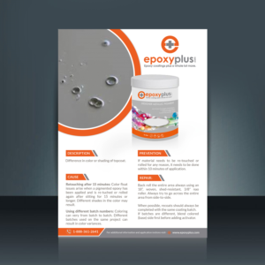 Diseño de Flyer por creative.bugs para Epoxy Plus | Diseño: #17592806