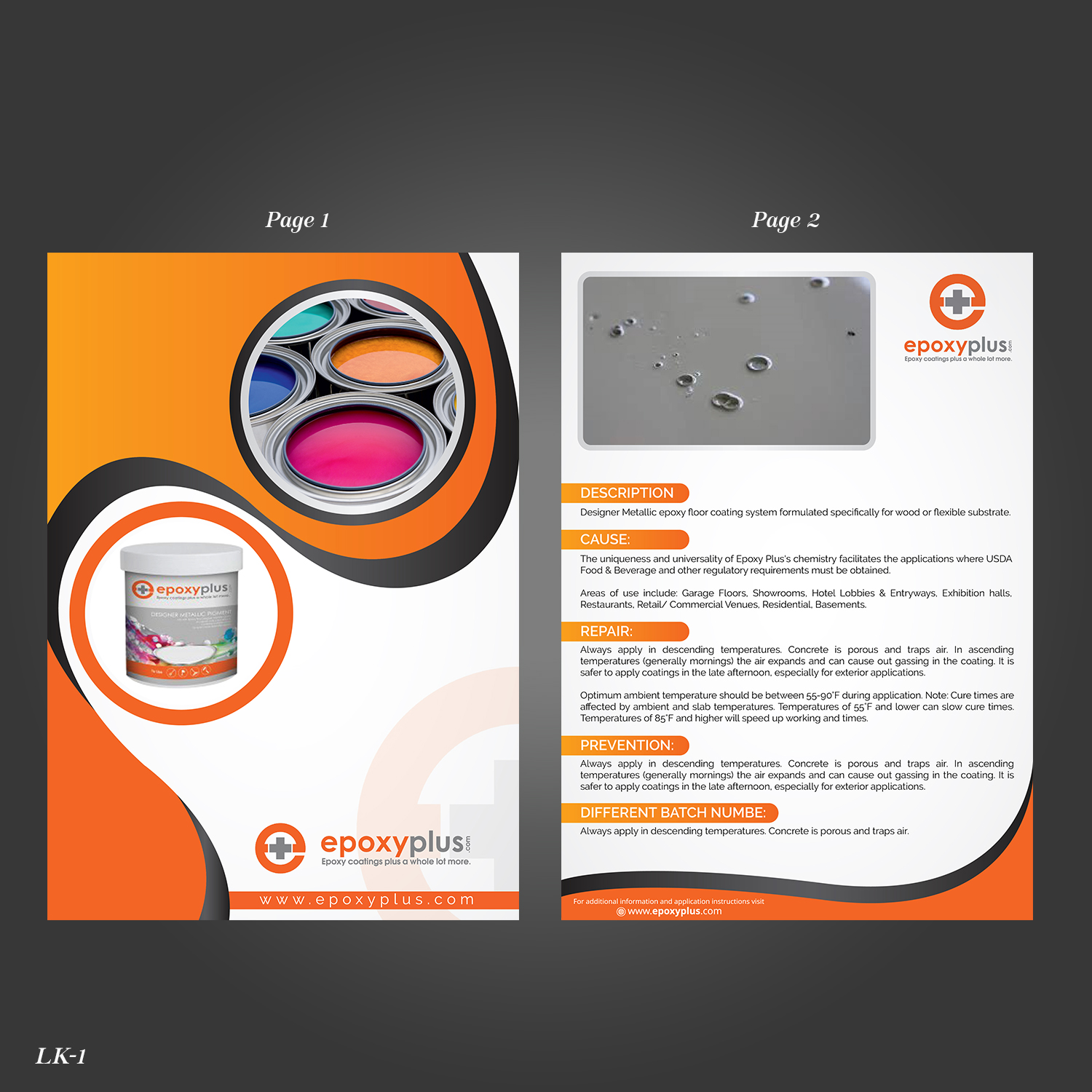 traditional serious online shopping flyer design for epoxy plus by