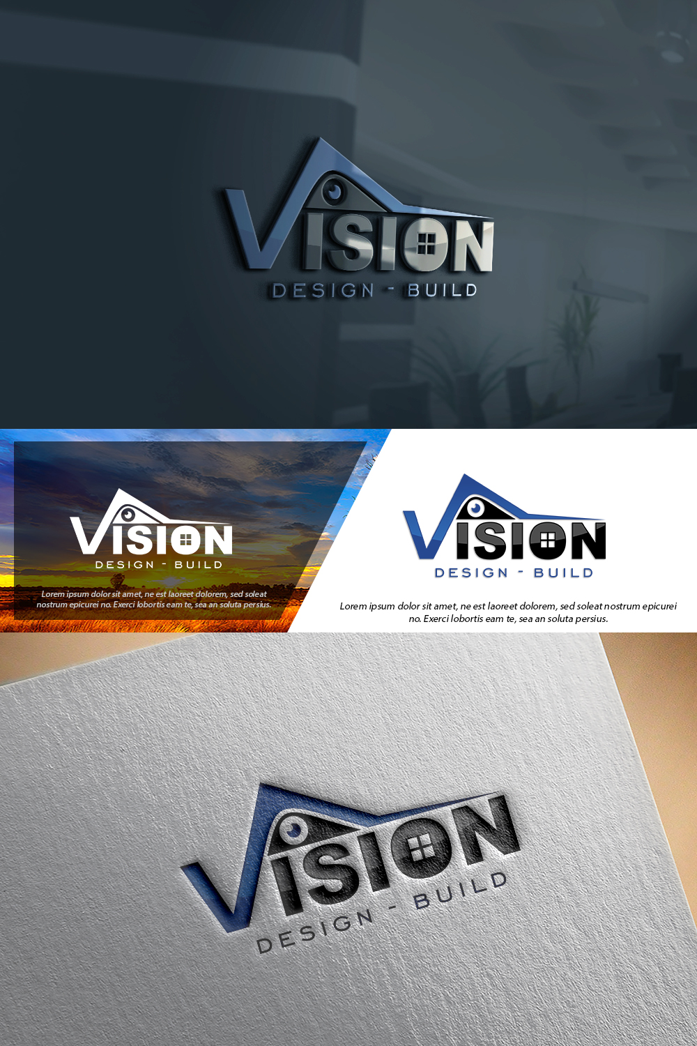 Logo Design by damian for Vision design build | Design #17559953