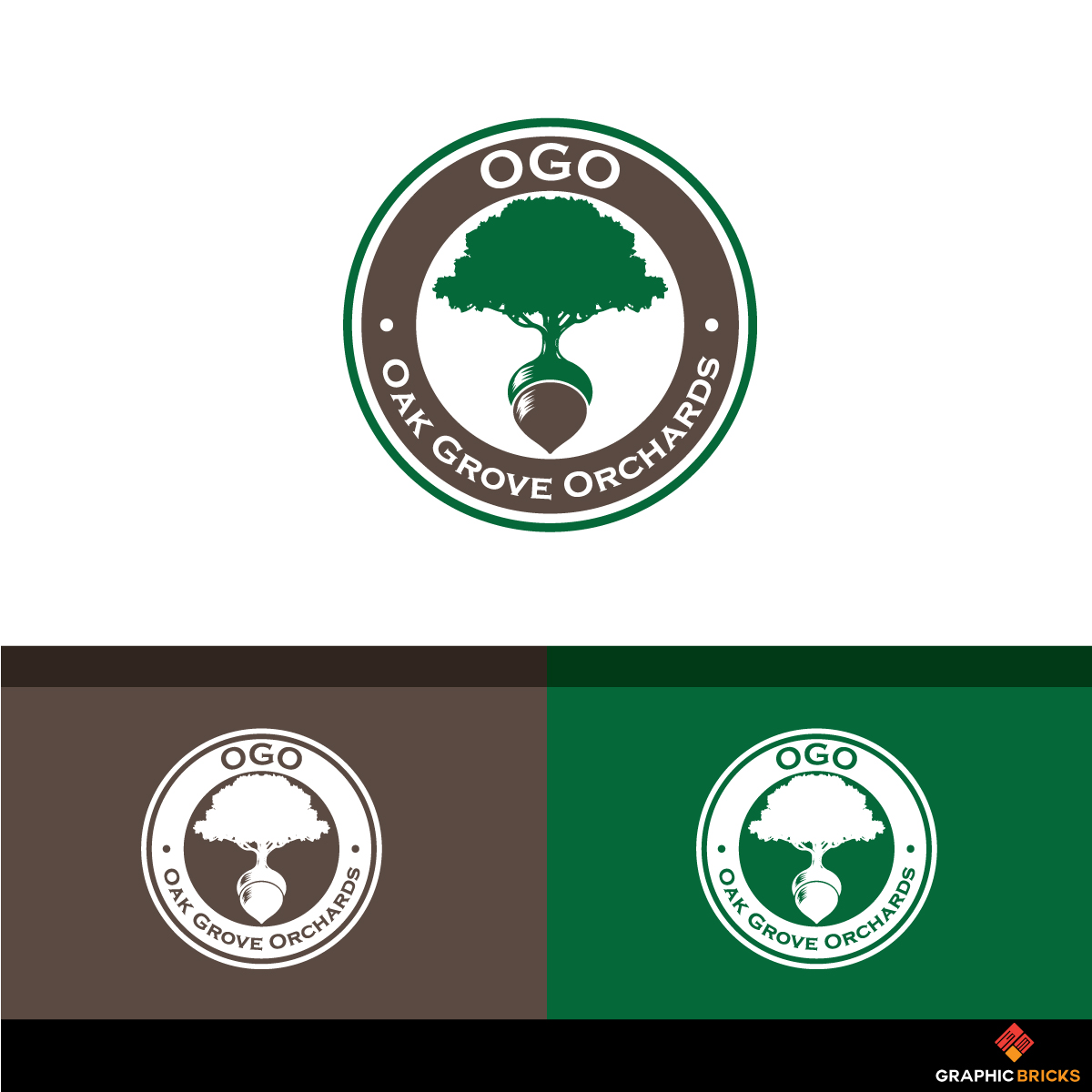 Logo Design by Graphic Bricks for Oak Grove Orchards | Design #17563835