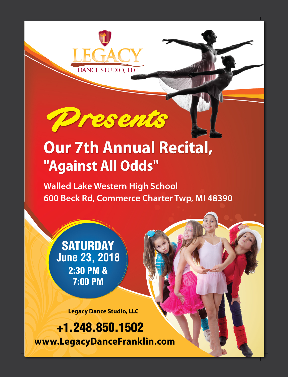 Flyer Design by meet007 for Legacy Dance Studio, LLC | Design #17561674