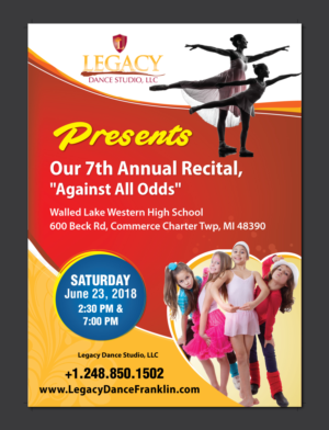 Flyer Design by meet007 for Legacy Dance Studio, LLC | Design: #17561674