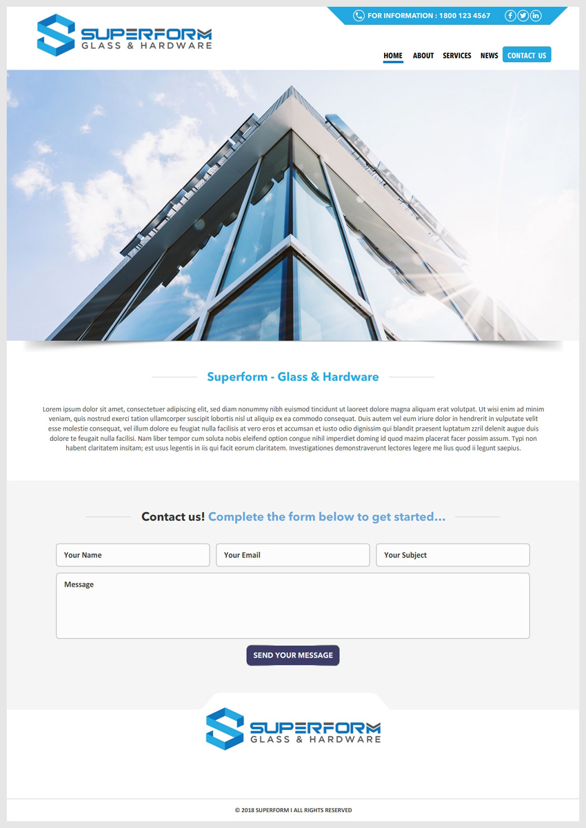 Design Wordpress par -Marc- pour True Vision Windows & Doors | Design #17613393