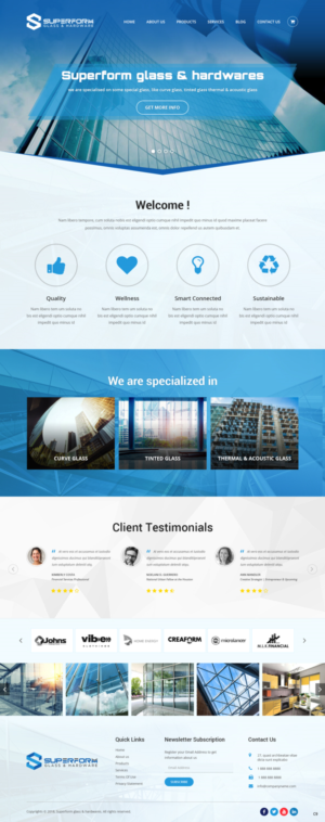 Wordpress Design by pb for True Vision Windows & Doors | Design: #17591160