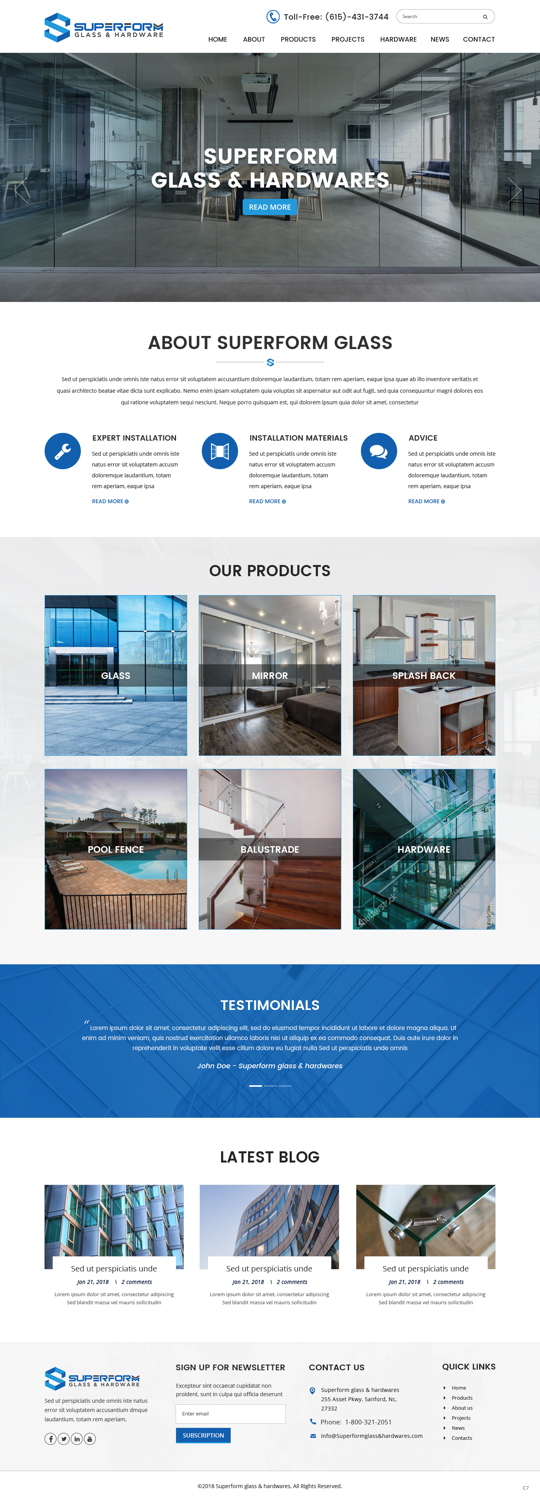 Wordpress Design by pb for True Vision Windows & Doors | Design #17591162