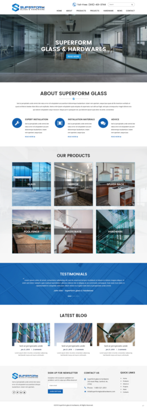 Wordpress Design by pb for True Vision Windows & Doors | Design: #17591162