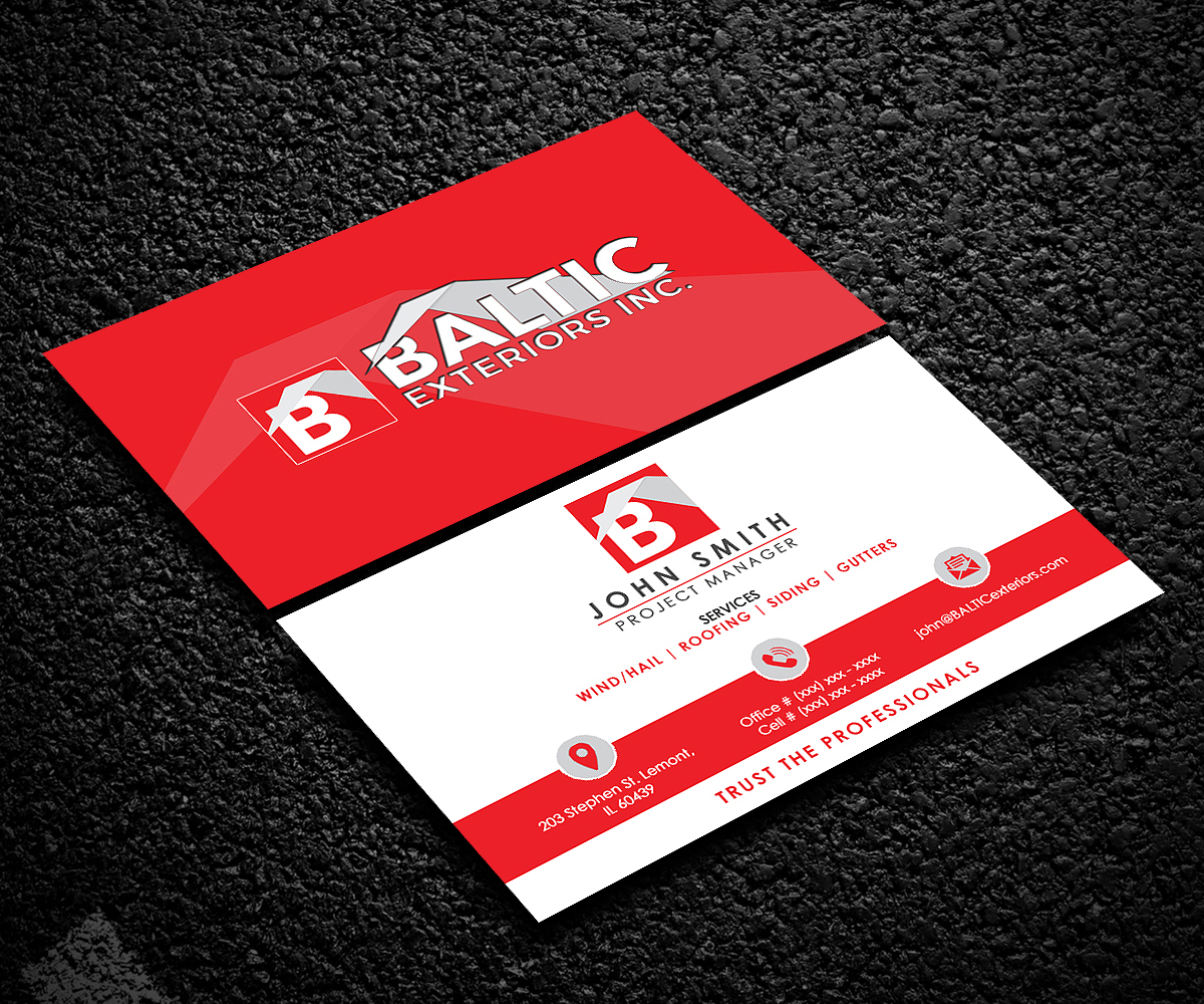 Business Card Design by Designers Hub for Baltic Exteriors | Design #17570149