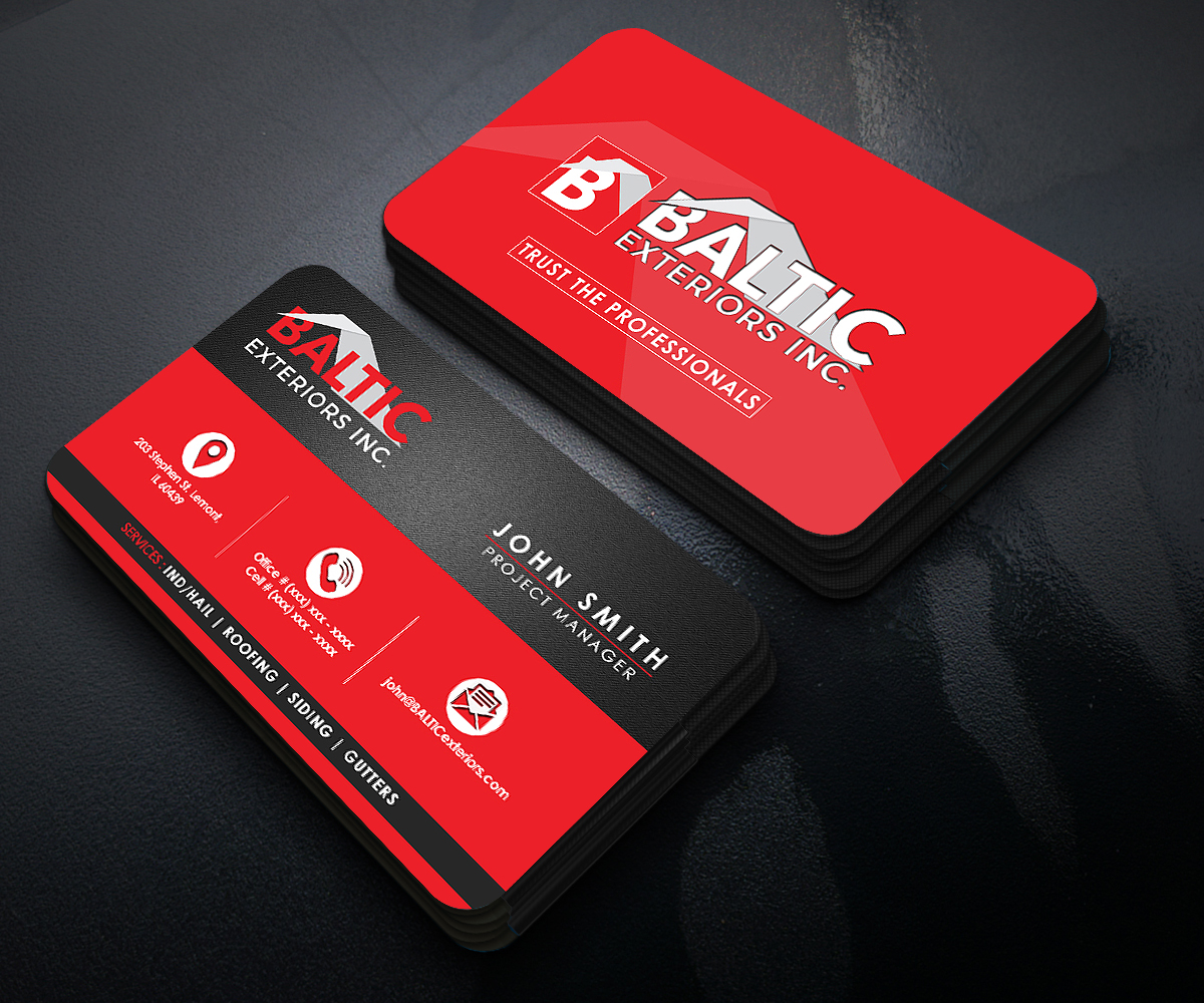 Business Card Design by Designers Hub for Baltic Exteriors | Design #17573796